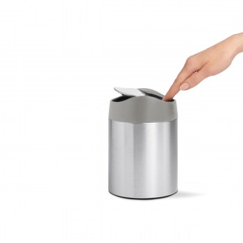 kosz uchylny, kosz na toaletkę, mały kosz, kosz na odpadki kosmetyczne, kosz na smieci 1,5L, mały kosz simplehuman, kosze na śmieci łazienkowe, kosze na śmiecie łazienkowe, 