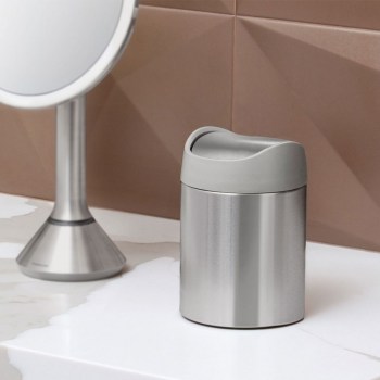 Kosz na toaletkę uchylny 1,5L - stal matowa / simplehuman