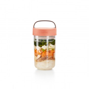 pojemnik jar to go, pojemnik lekue, słoik na lunch, słoik do pracy, słoik z pojemnikiem na sos, pojemnik na sałatkę, słoik lekue, pojemnik na pudding chia, pojemnik na muesli do pracy, plastikowy słoik na lunch, plastikowy pojemnik na lunch, BPA free, po
