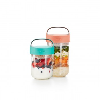 Pojemnik JAR TO GO turkusowy 400 ml / Lekue