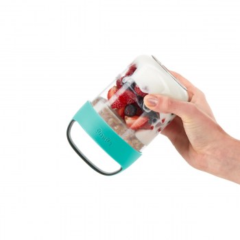 Pojemnik JAR TO GO turkusowy 400 ml / Lekue