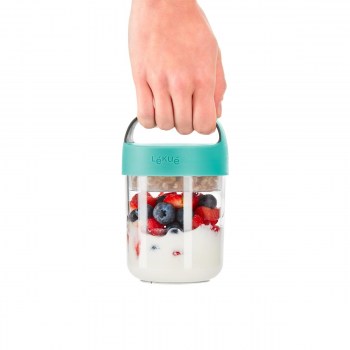 Pojemnik JAR TO GO turkusowy 400 ml / Lekue