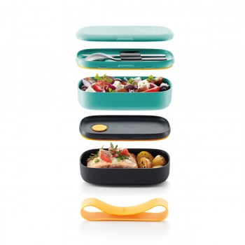 Lunchbox TO GO turkusowy / Lekue