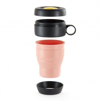 kubek ekologiczny, kubek stojo, składany kubek, silikonowy składany kubek, kubek turystyczny, kubek wielorazowy, kubek Lekue, kubek zero waste, kubek to go, kubek silikonowy, 