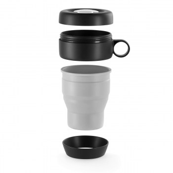 kubek ekologiczny, kubek stojo, składany kubek, silikonowy składany kubek, kubek turystyczny, kubek wielorazowy, kubek Lekue, kubek zero waste, kubek to go, kubek silikonowy, 