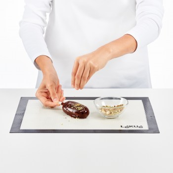 silikonowe foremki do lodów Lekue, zestaw do domowych lodów na patyku, domowe lody z polewą, domowe lody w polewie, foremki do lodów z polewą CLASSIC CREAMY Lekue 3400235SURU150, 