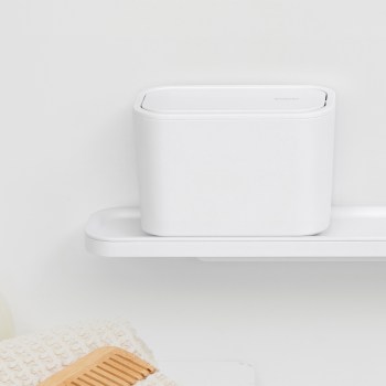 pojemnik do łazienki, łazienkowy mały kosz, kosz na waciki, brabantia, mindset