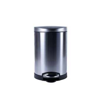 simplehuman kosz CW1834CB, kosz pedałowy, kosz do biura, kosz do łazienki, półokrągły kosz, kosz ze stali nierdzewnej