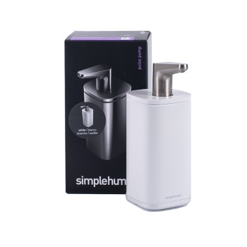 dozownik do mydła, dozownik z pompką, simplehuman dzownik, simplehuman KT1193, biały dozownik
