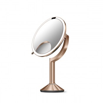 lustro powiększenie 5-krotne, lustro powiększenie x 10, lusterko kosmetyczne, lusterko sensorowe simplehuman, lusterko 20 cm, lusterko simplehuman, lusterko do makijażu led, lusterko podświetlane do makijażu, lusterko powiększające, podświetlane lusterko